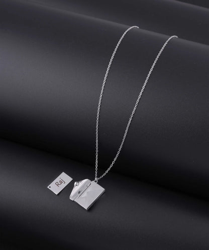 Customised Envelope Pendant | Premium Stainless Steel | Silver, Gold & Rosegold