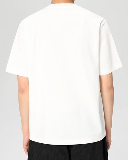 Faceless Backside View for White Oversize T-Shirt