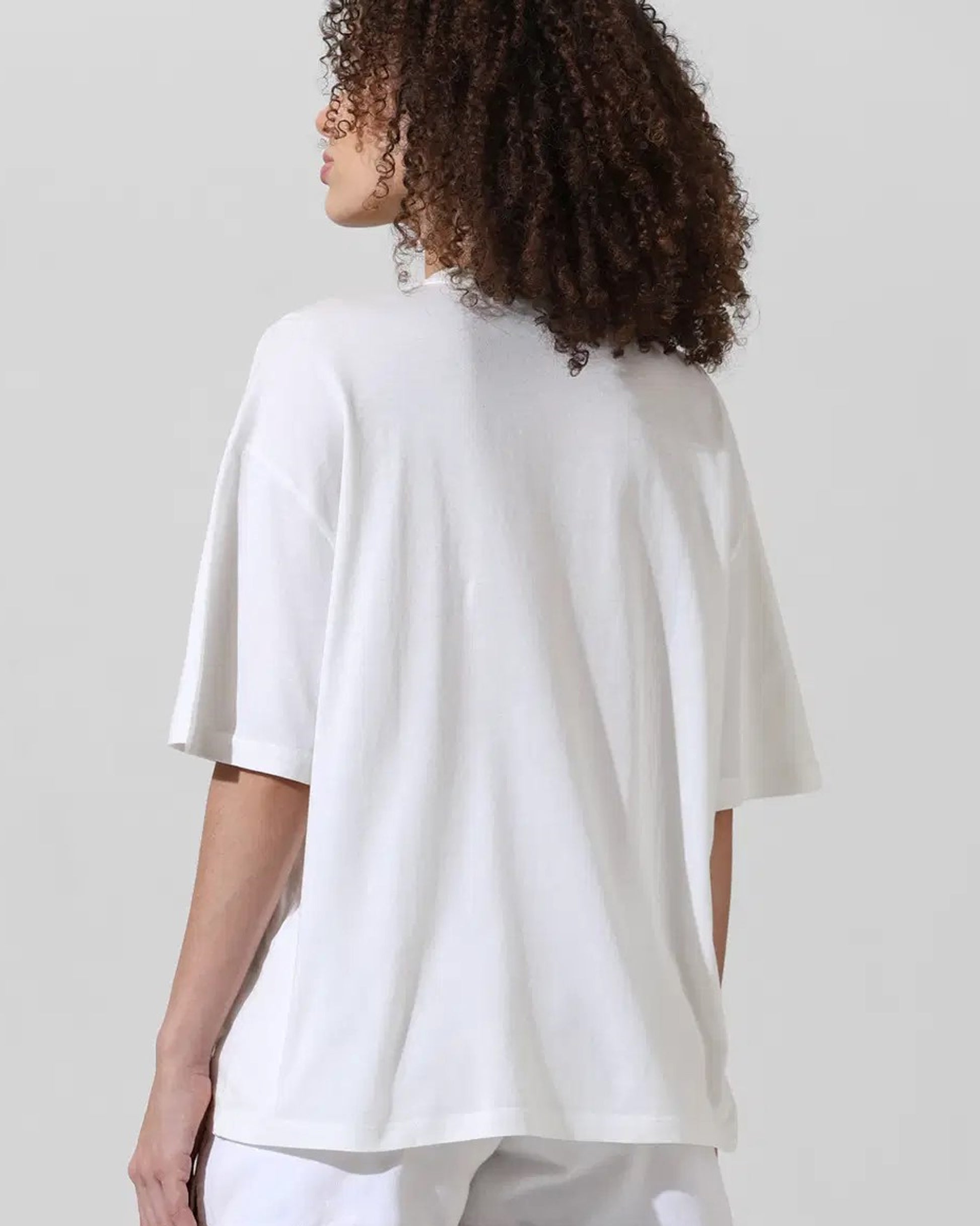 Female Plain White Oversize T-Shirt