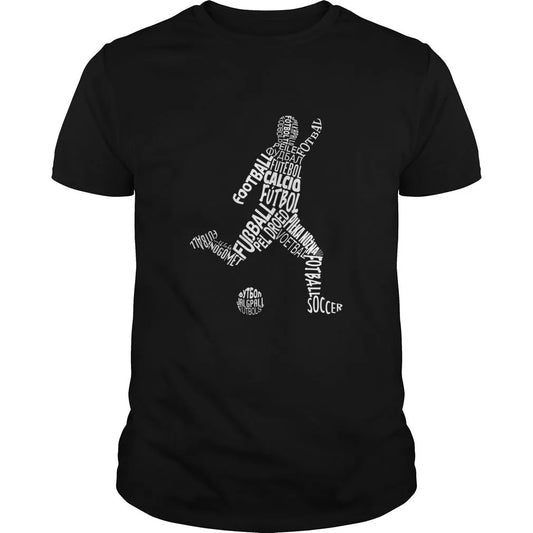 Football Typography Silhouette T-Shirt