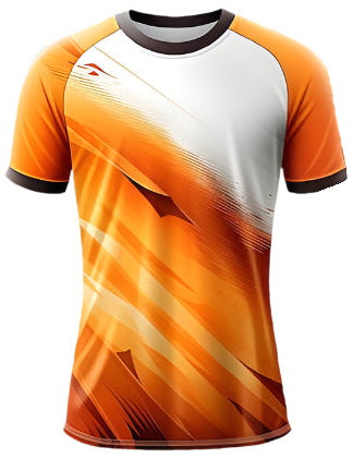 Front View of Orange_and_White_Sublimation_Sport_T-Shirt