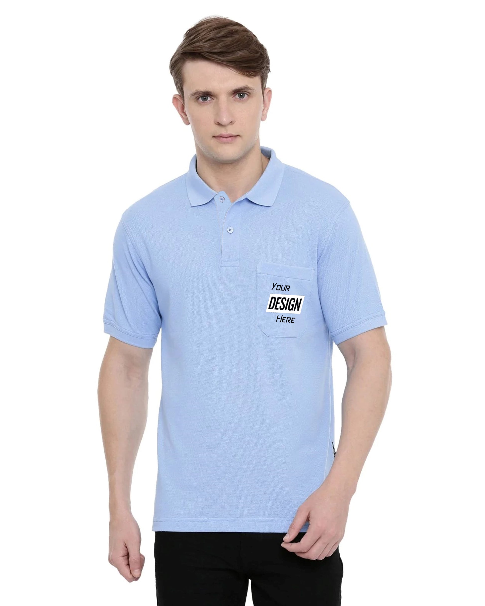  Front side_Light_Blue_Pocket_Printed_Polo_T-Shirt_with_Your_Design_Here