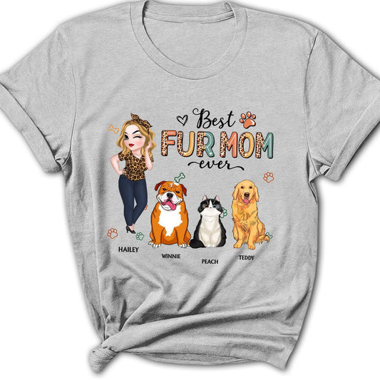 Our Fur Mom t-shirt offers personalized face prints, a high-quality fabric, and a truly unique, top-tier gift option.