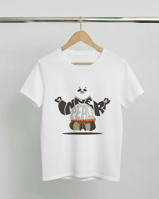 DivviK Meditating Panda "Inner Peace" Graphic T-Shirt | Zen Animal Lover Tee