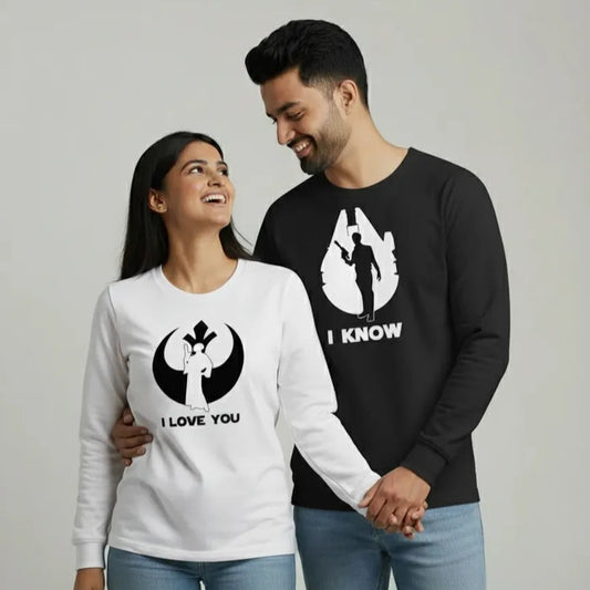 Manifest More Love Couple Sweatshirts – Trendy Matching Outfits for Couples in Black & White