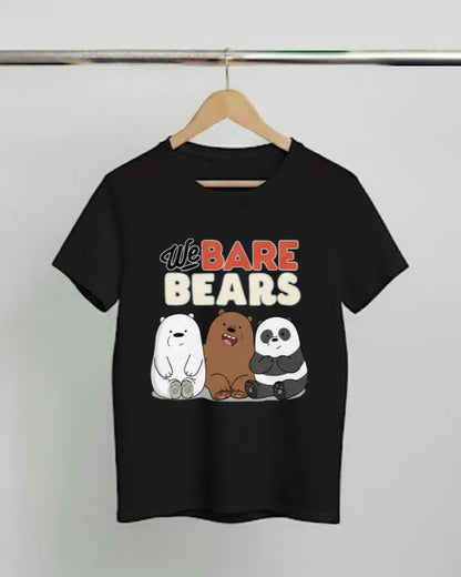 DivviK We Bare Bears Cartoon Graphic T-Shirt | Grizz, Panda, Ice Bear Fan Tee