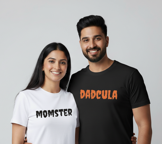 MOMSTER & DADCULA matching couple T-shirts