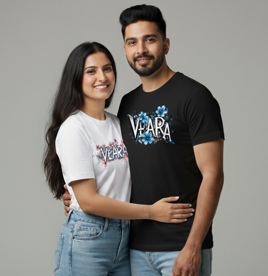 VEARA Floral Graphic matching couple T-shirts