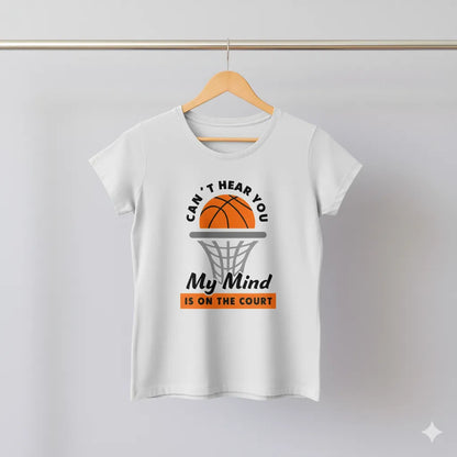 DivviK "My Mind Is On The Court" Basketball Graphic T-Shirt | Focused Player Tee