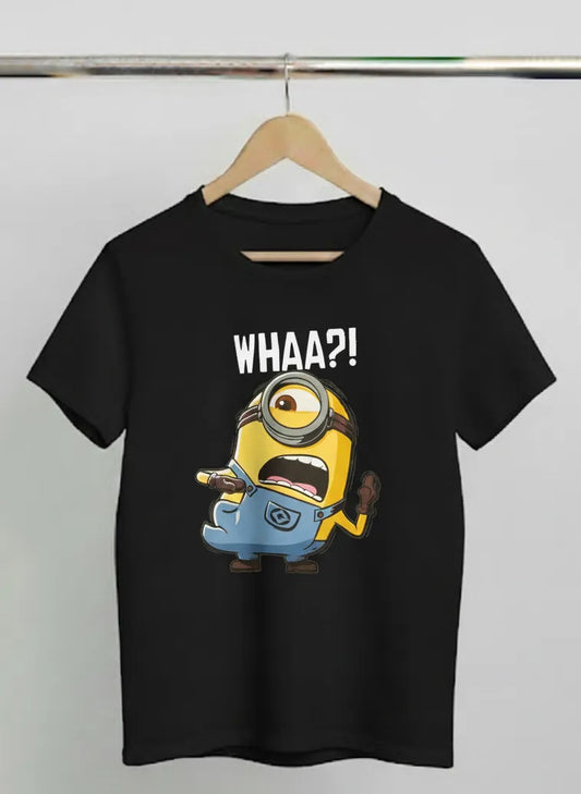 DivviK Minion "WHAA?!" Funny Graphic T-Shirt | Despicable Me Movie Fan Tee