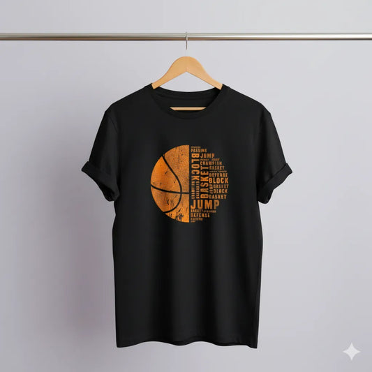 Basketball Typography Graphic T-Shirt