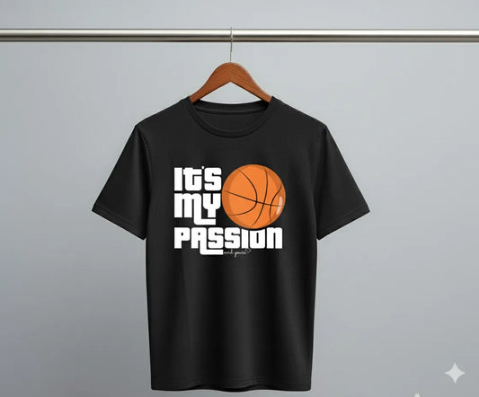 DivviK "It's My Passion" Basketball Graphic T-Shirt | Motivational Sports Tee