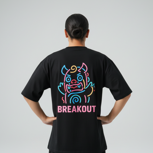 Breakout Monster Graphic Oversize T-Shirt