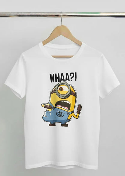 DivviK Minion "WHAA?!" Funny Graphic T-Shirt | Despicable Me Movie Fan Tee