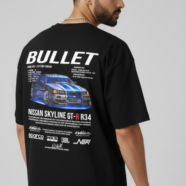 Speed Challenge Car Graphic Oversized T-Shirt