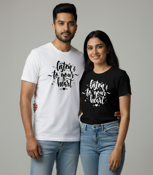King & Queen of Spades matching couple T-shirts