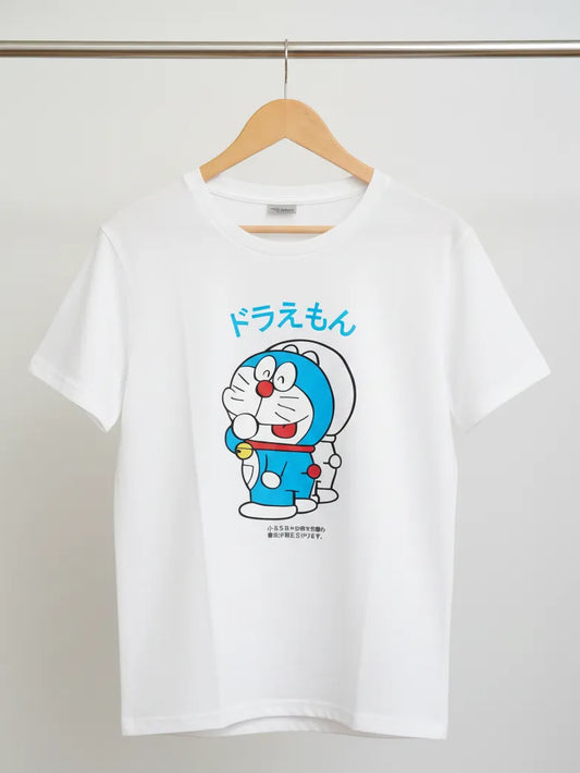DivviK Classic Doraemon Graphic T-Shirt | Nostalgic Japanese Anime Fan Tee
