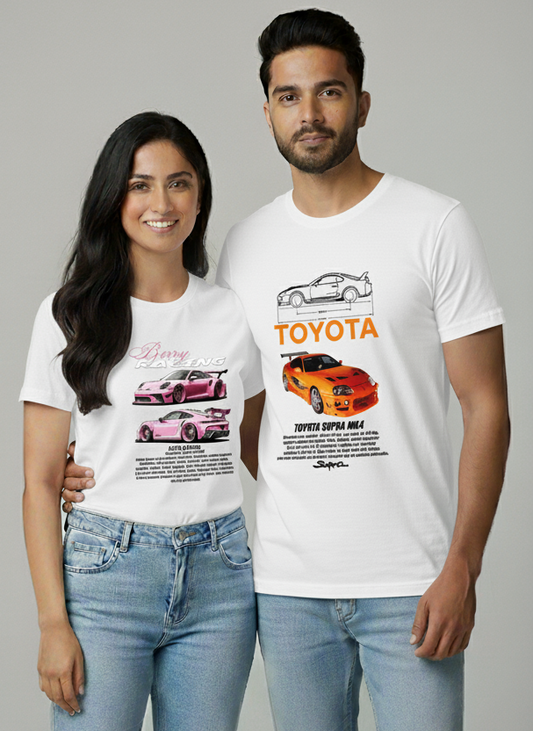 JDM Tuning Car Matching Couple T-Shirts