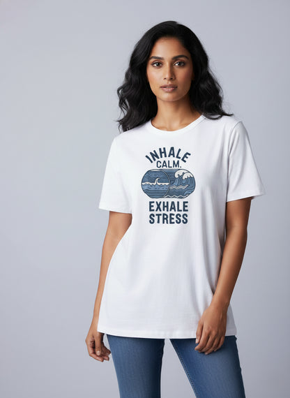 Inhale Love Namaste Sunset Yoga T-Shirt