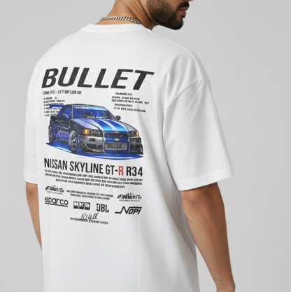 Speed Challenge Car Graphic Oversized T-Shirt