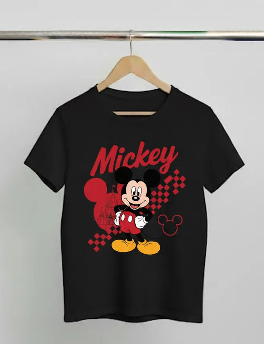 DivviK Classic Mickey Mouse & Castle Graphic T-Shirt | Disney Fan Tee