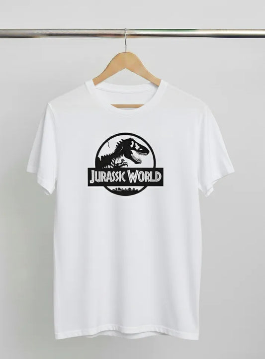 DivviK Jurassic World Logo T-Shirt | Classic Movie Dinosaur Graphic Tee