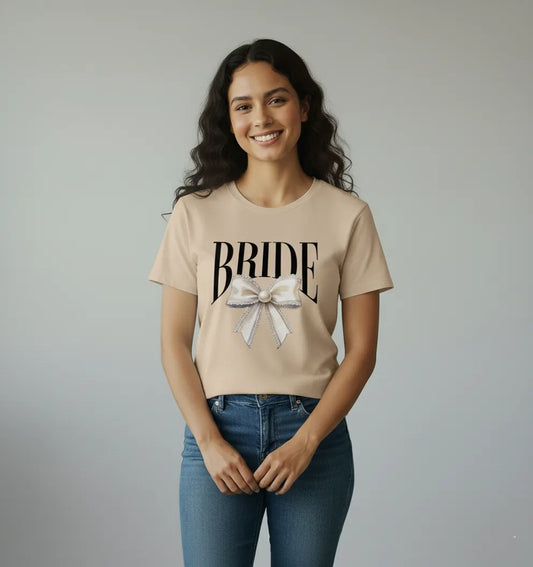 DivviK Bride T-shirt | Personalized Bridal Round Neck Tee for Wedding & Bachelorette