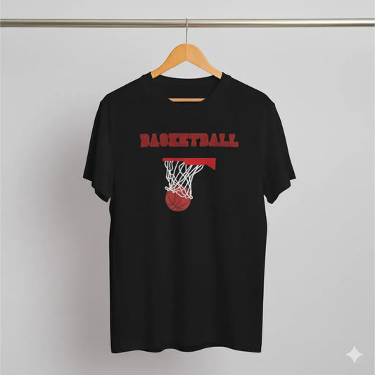 Basketball Net Ball in Hoop Graphic T-Shirt