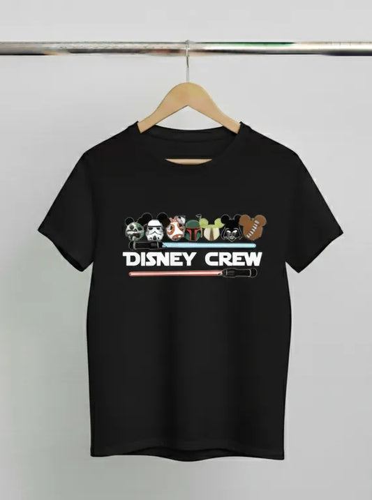 DivviK Disney Crew Star Wars Mashup Graphic T-Shirt | Mickey & Lightsaber Tee