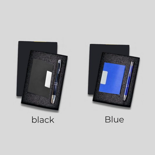 Cardholder & Pen Gift Set -118 (Black/Blue)