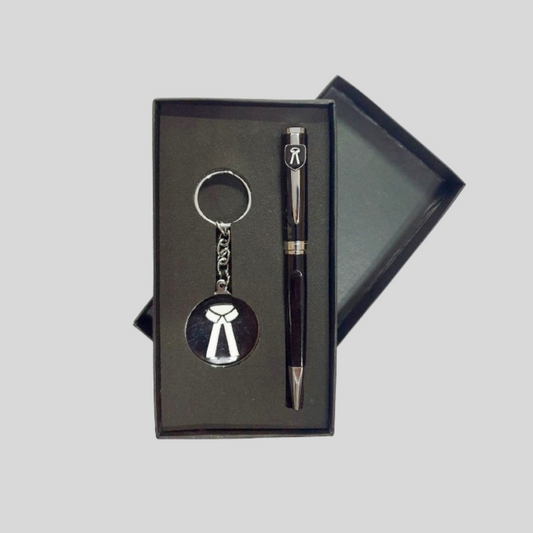 Premium Advocate Gift Set – Pen & Dome Keychain Combo (Black) - 112