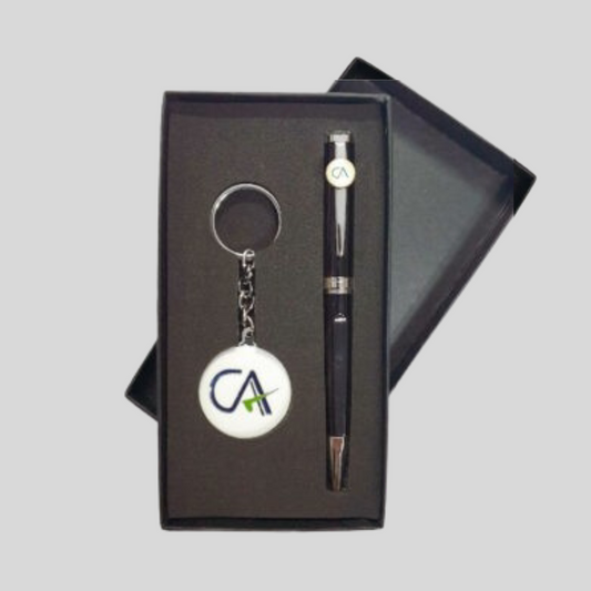 CA Gift Set with Dome Keychain & Black Pen - 114