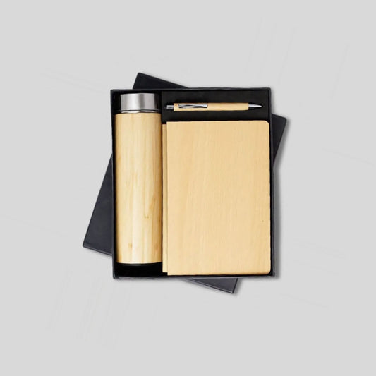 DK - 3 in 1 Wooden Diary with Glass Bottle Set DBP - 408