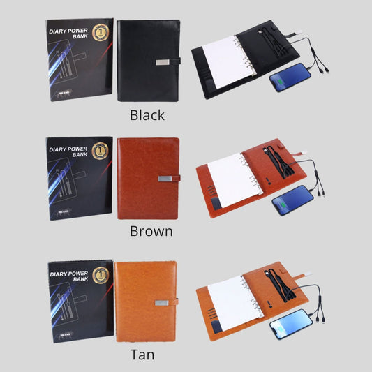 DK Black Brown Tan - Powerbank Diary PD - 333