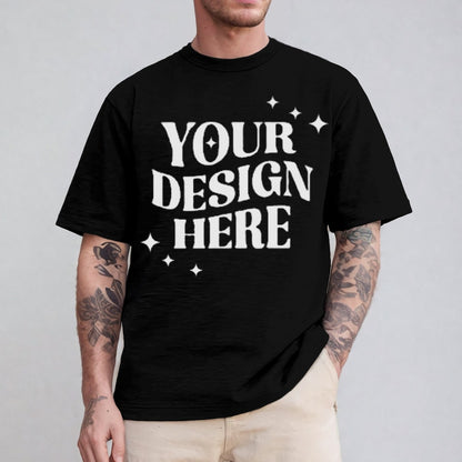 Give Your Design Here in Black Oversized T-Shirt