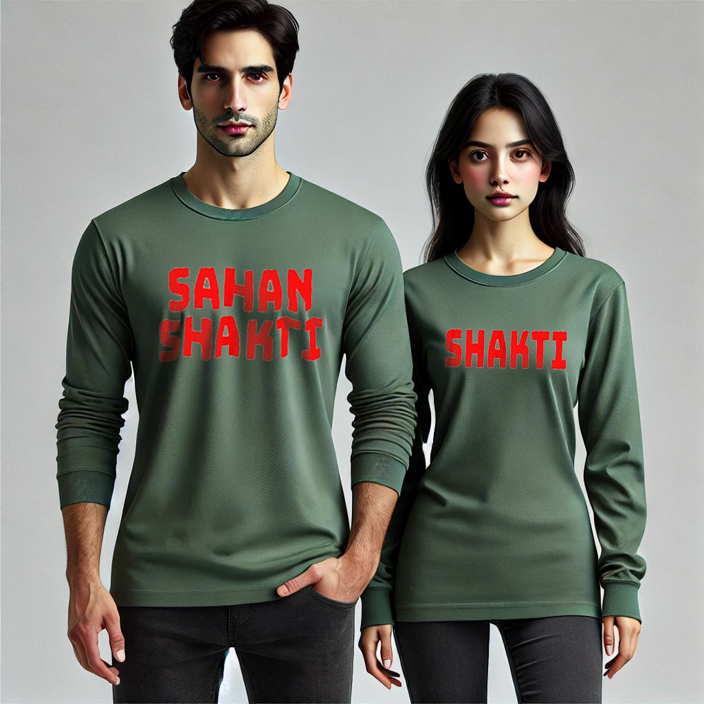 Shakti & Sahanshakti Funny Long Sleeve Couple T-Shirts