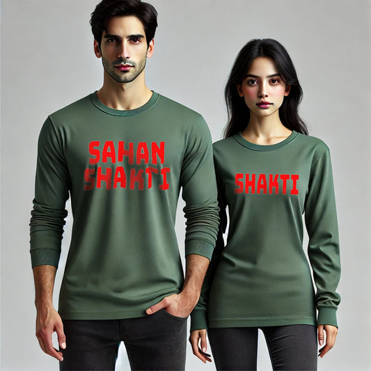 Shakti & Sahanshakti Funny Long Sleeve Couple T-Shirts