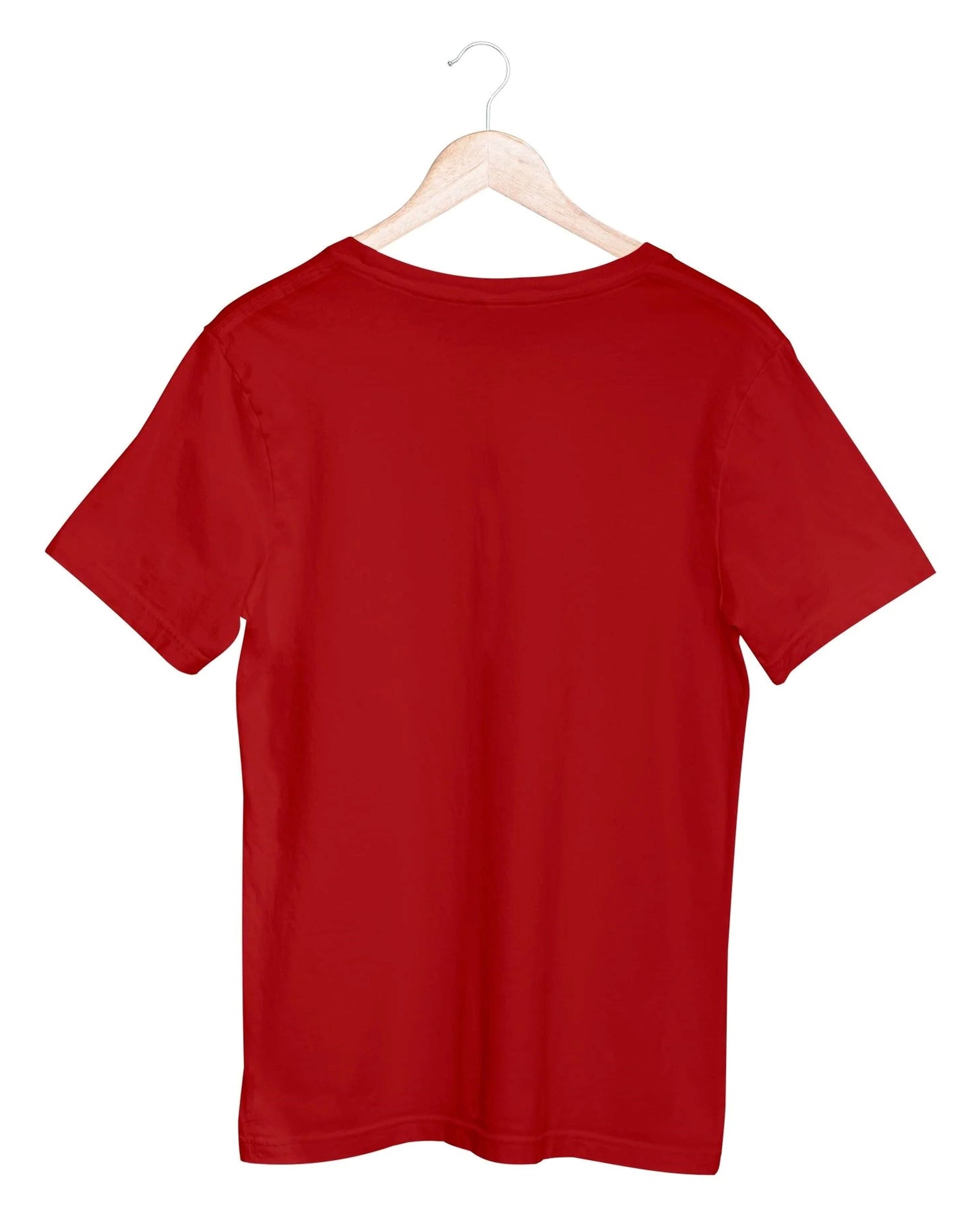 Hanged Plain Cherry Red Oversize T-Shirt