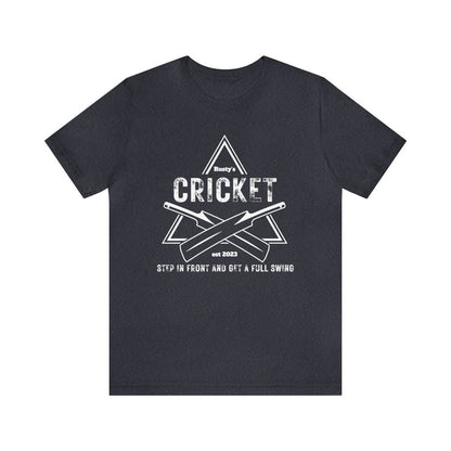 Heather Navy "Rusty's Cricket" Bats Graphic T-shirt