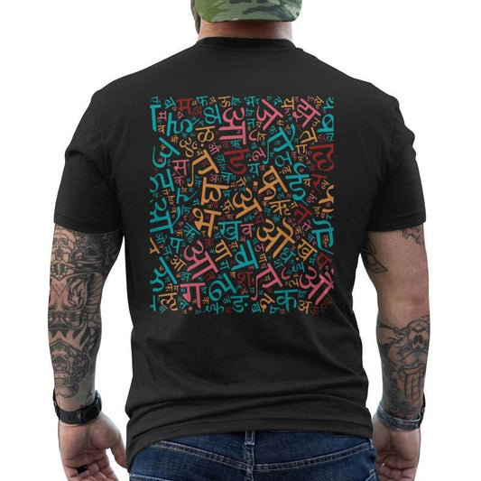 Hindi Script t-shirt features a distinctive, high-quality print on quality fabric, showcasing our commitment to exceptional design and material excellence.