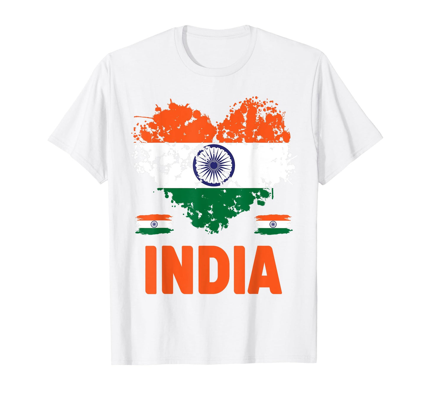 India Flag Heart t-shirt features a distinctive, high-quality print on quality fabric, showcasing our commitment to exceptional design and material excellence.