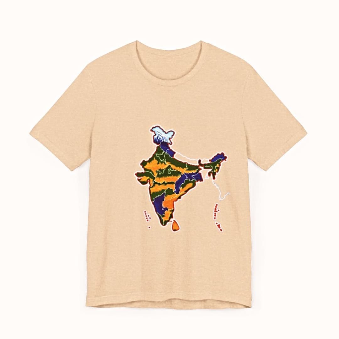India River Map t-shirt features a distinctive, high-quality print on quality fabric, showcasing our commitment to exceptional design and material excellence.
