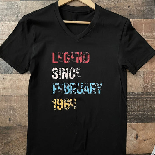 Legend Since February 1964 T-Shirt - Vintage Birthday Gift