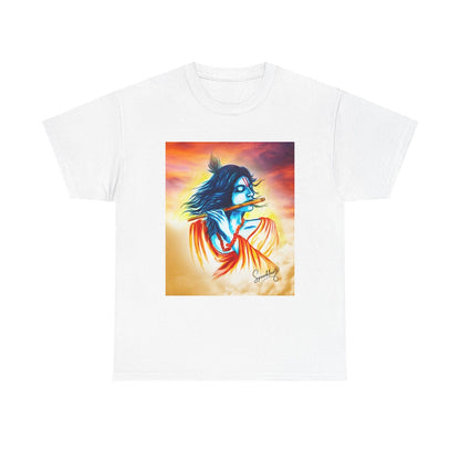 Lord Krishna Playing Flute Graphic T-Shirt for Kids
