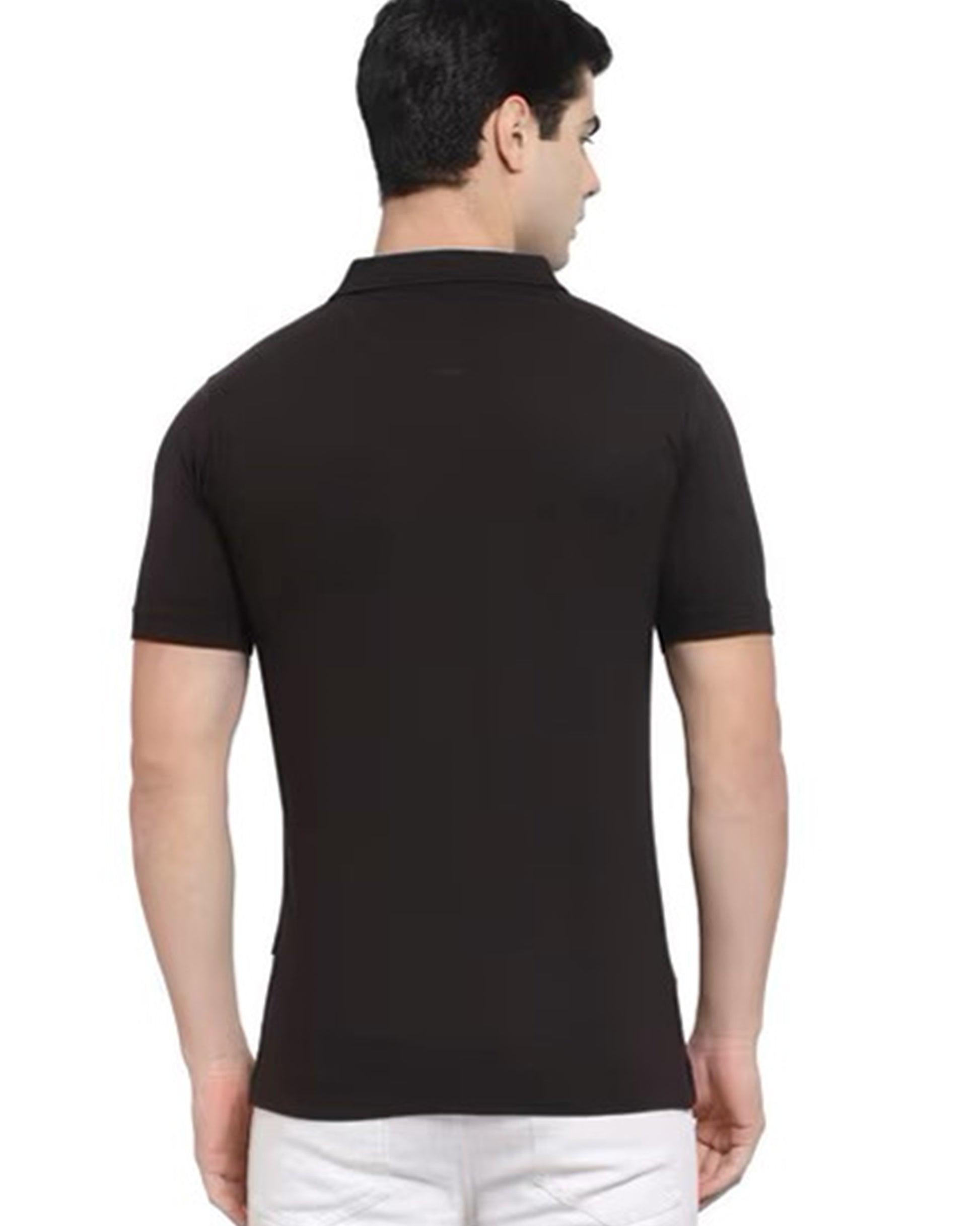 Men_s_Regular_Fit_Black_Polo_Tshirt_Casual_Wear Backside view