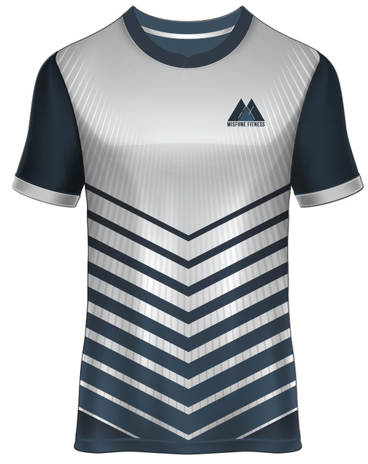 Misfune Fitness Silver & Navy Sublimation T-Shirt