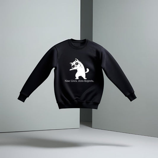 Nine Lives. Zero Regrets.” Sweatshirt