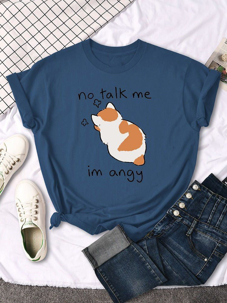 "No Talk Me Angy" t-shirt features a distinctive, high-quality print on premium fabric, showcasing our commitment to exceptional design and material excellence.