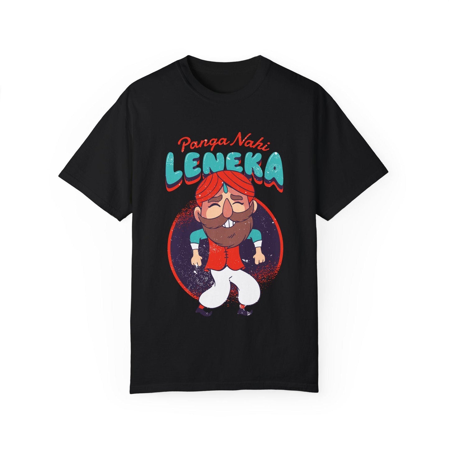 Panga Nahi Leneka: Funny Indian Slang with Quirky Character T-Shirt