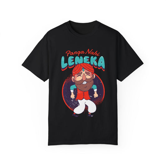 Panga Nahi Leneka: Funny Indian Slang with Quirky Character T-Shirt